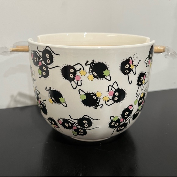 Studio Ghibli Spirited Away Soot Sprites Ramen Bowl With Chopsticks - Picture 4 of 8